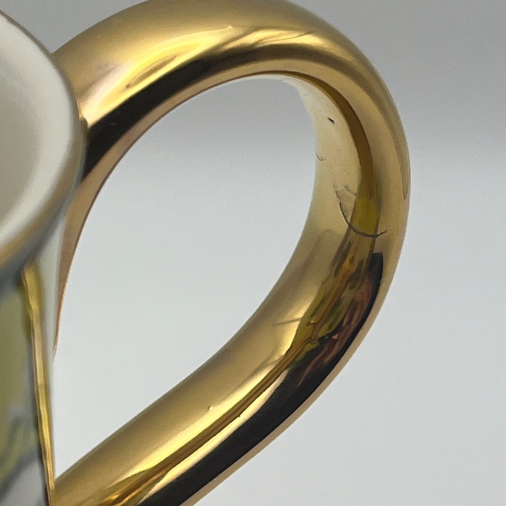 Anthropologie x Lou Rota “E” Elephant Mug with Gold Trim - Picture 9 of 14